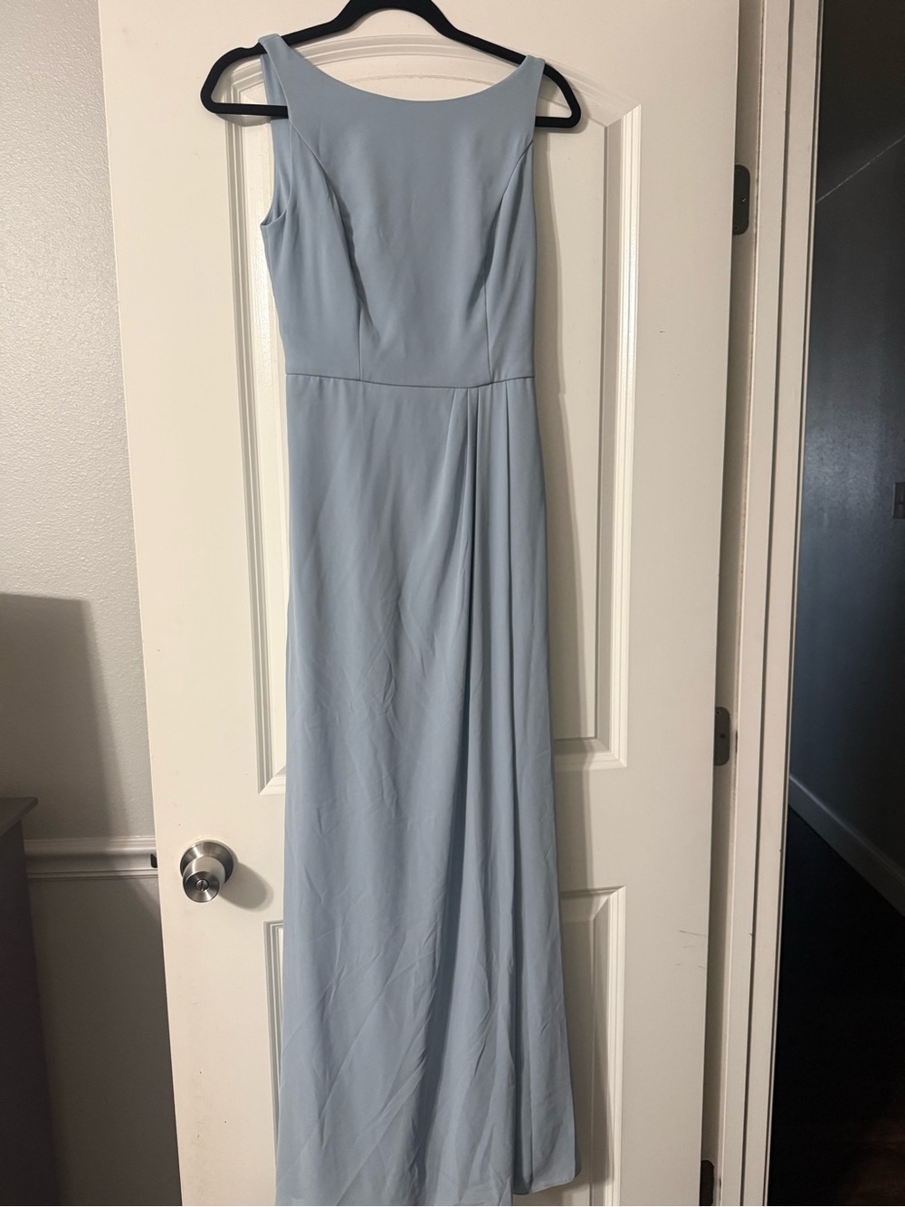 Davids Brudsm Elegant Light Blue Sleeveless Maxi Dress